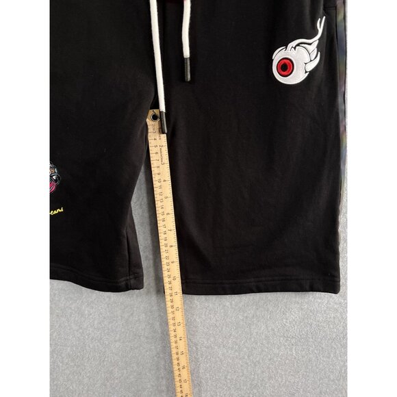 FIFTH LOOP Shorts Men Sz XL Balck hip hop skater pant flying to escape in dreams - Picture 6 of 11
